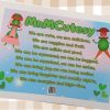 Kids' and health conscious parents' colouring book 100-page A4 back view with a poem.