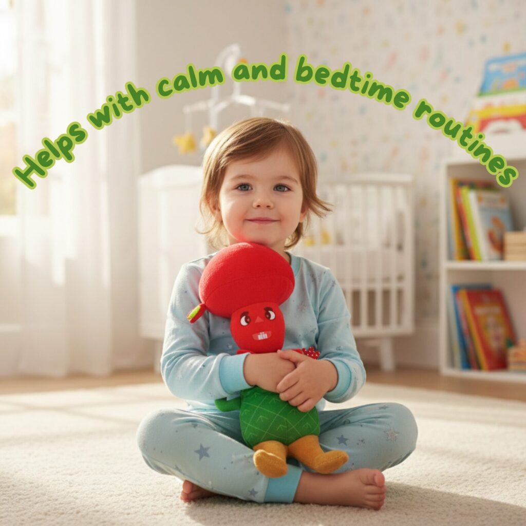 Myllo in the child' hands hugged