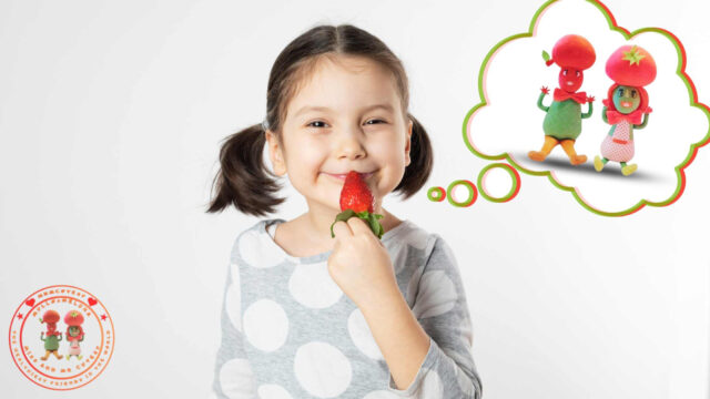ArtyAnt Creations and MnMCutesy two colourful soft toy characters designed for children aged and up, promoting healthy food choices through playful fruit and vegetable themes.