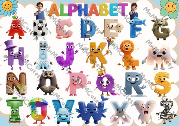 Kids 3D Alphabet, objects and animals