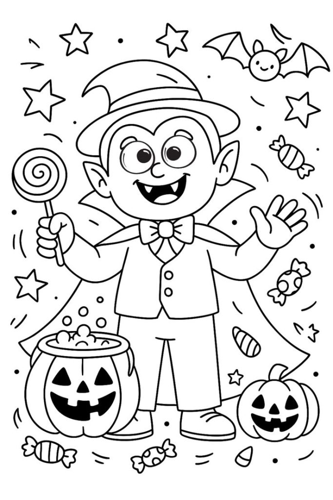 A friendly Halloween vampire!