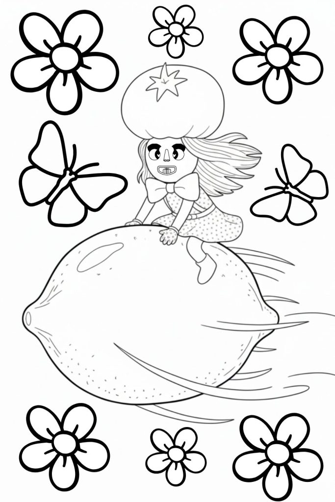 Meluna and a giant flying lemon!