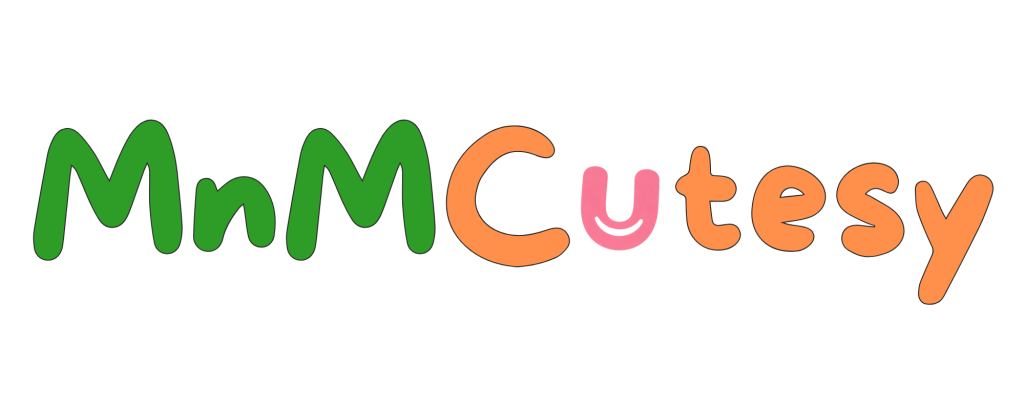 Main MnMCutesy Logo, 3 colours with a unique U