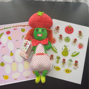 Meluna and her activity sheets,